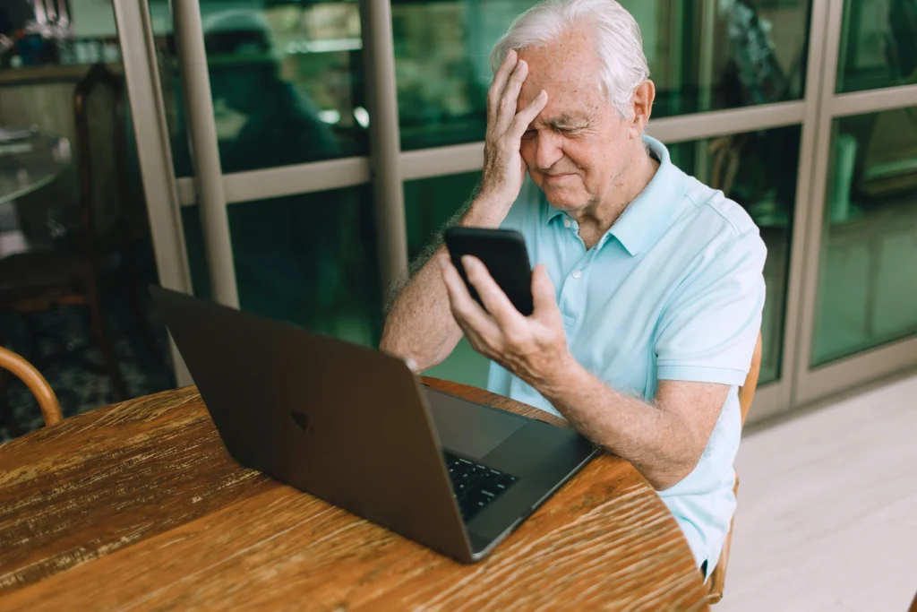 Senior Man Faced With Tech Troubles Scaled E1778750298643 - Apple Service and Repairs Center